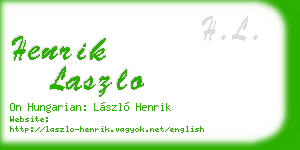 henrik laszlo business card